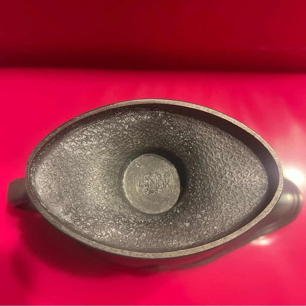 Lenox Pewter Gravy Boat and tray